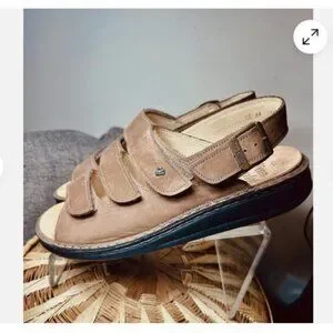 Waldi Finn Comfort Shoes Mens US 10 EU 44 Brown Leather Sandals Removable Insole Finn Comfort Canada Sandals with removable insoles for men  main image 3